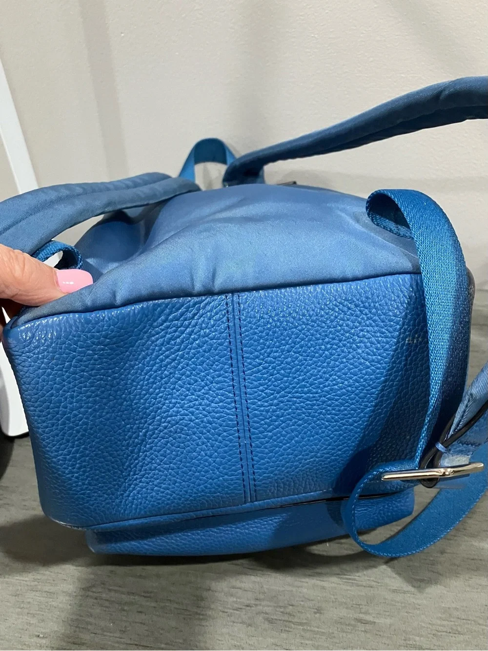 Coach Pebbled Leather Mini Backpack in Cobalt Blue